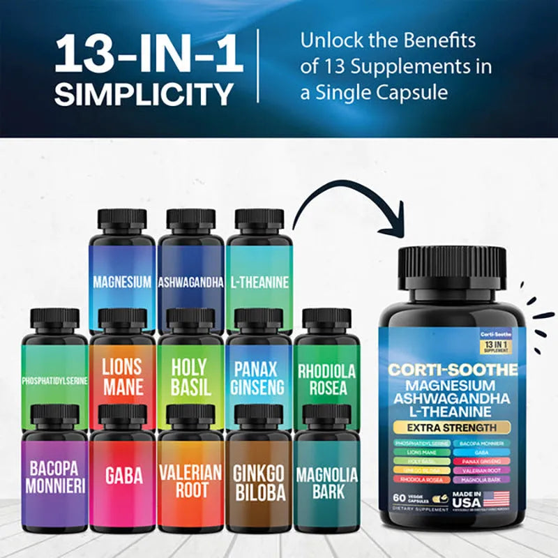 Bottle of 60 South African Drunken Eggplant Magnesium supplement capsules.
