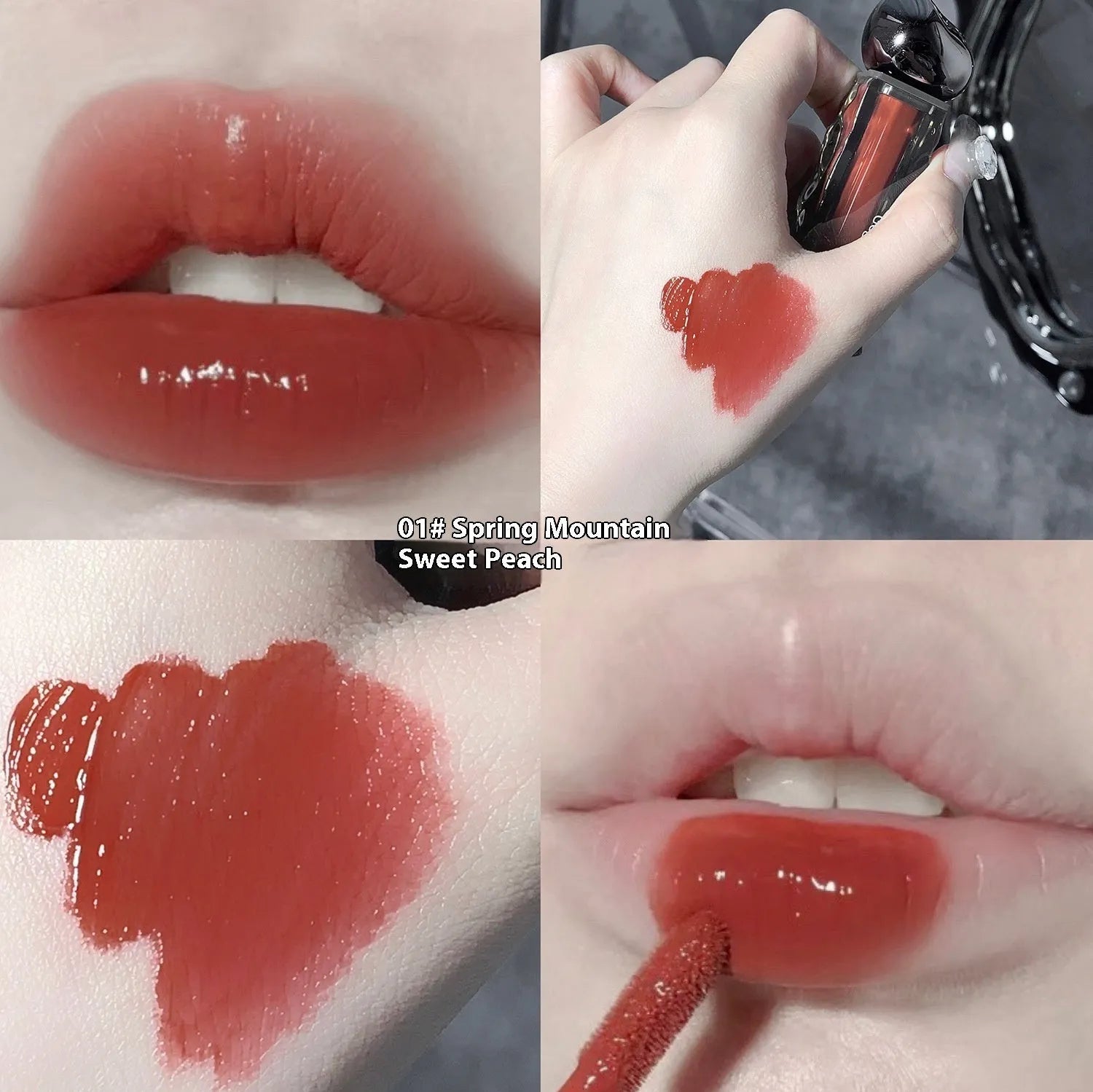 Glacier Lava Lip Lacquer in water light mirror makeup finish with seven colour options