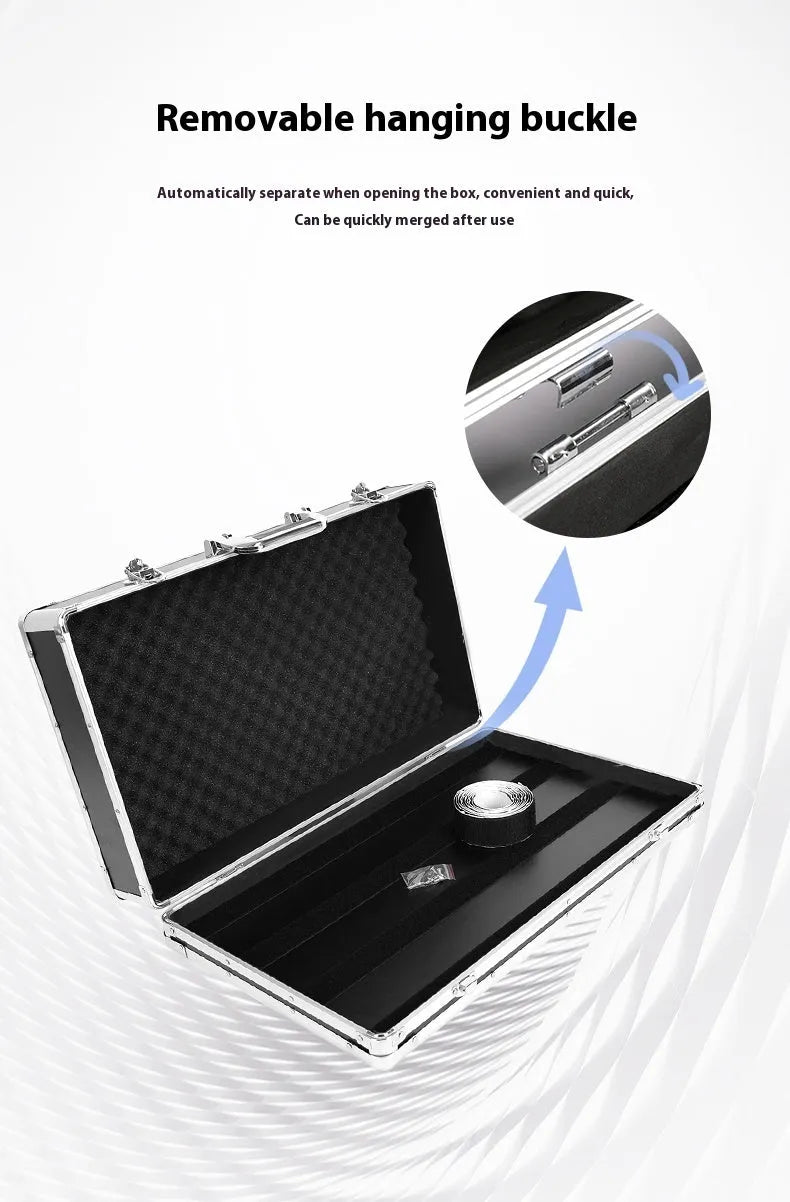 T-EC8 Aviation Box guitar effects unit inside a metal flight case for electric guitar.