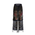 Men's wide-leg retro denim jeans with detachable trouser legs in a loose fit with a mid-high waist.
