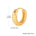 A pair of stainless steel earrings with a snake pattern design in black or gold.