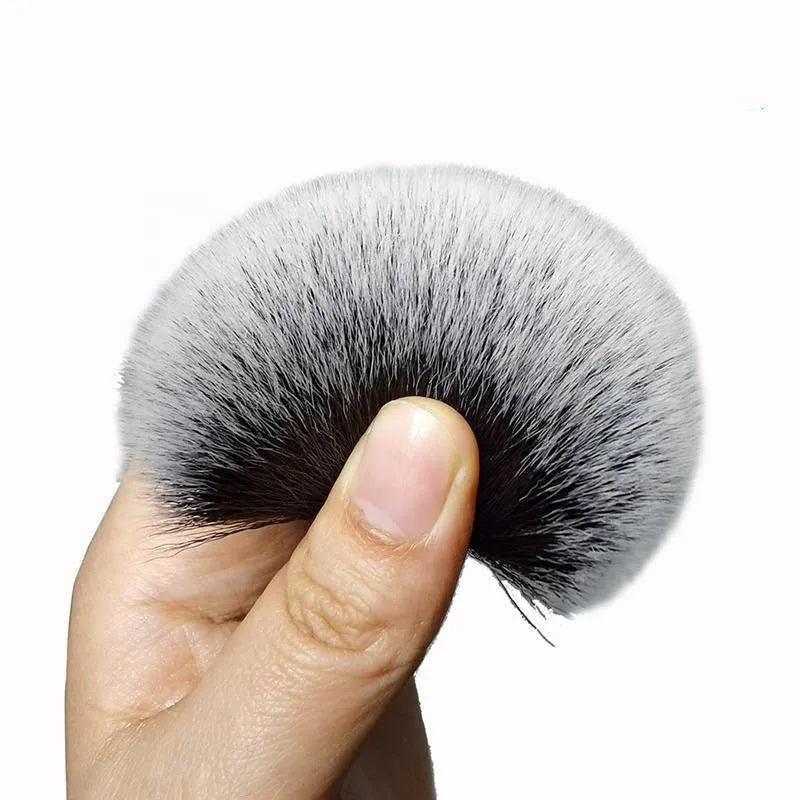 Black car detailing brush with super soft pig hair bristles for interior cleaning in two available sizes
