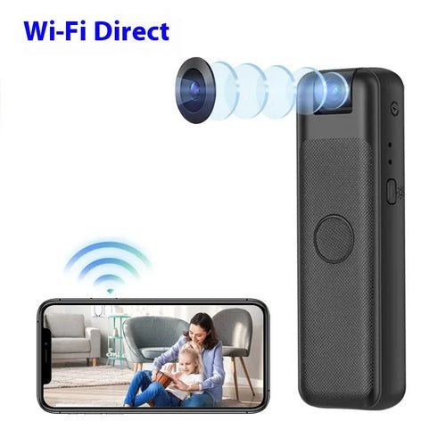Black back splint WiFi surveillance camera with USB-C connector and 30cm cable