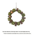 Hamster chew toy with a straw ball ring and natural applewood molar rod on a white background.