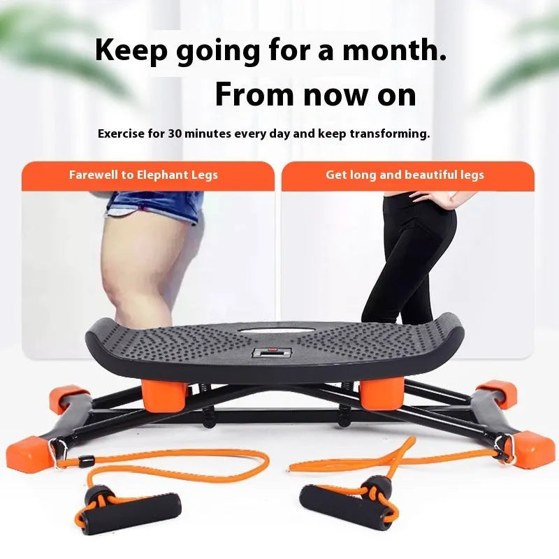 Black JS101A mini fitness skiing machine for home indoor exercise
