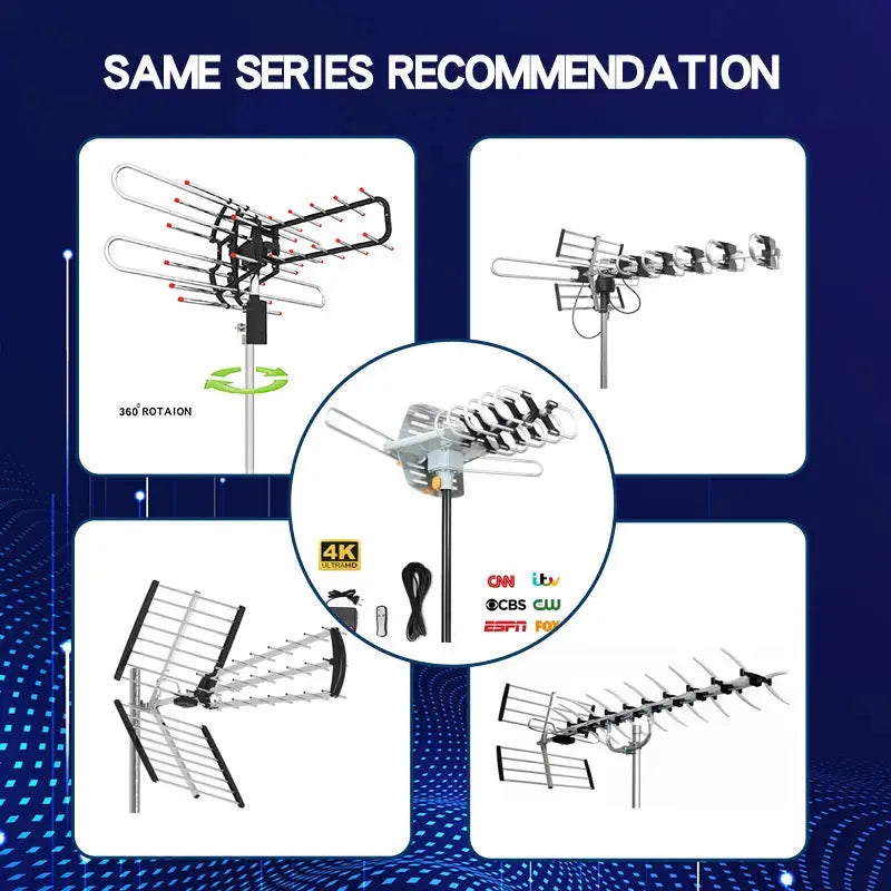 GR-1002 outdoor rotatable digital television antenna with high gain reception