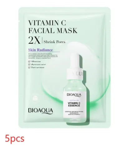 Single 30g collagen and hyaluronic acid gel sheet facial mask on a blue background.