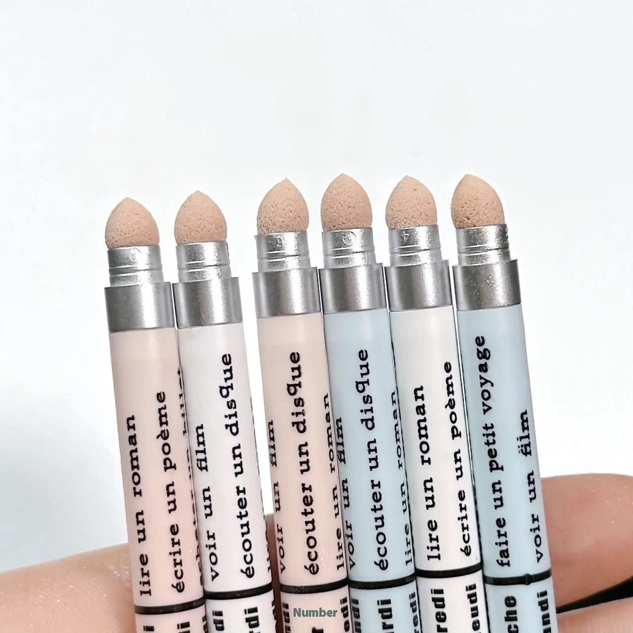 2-in-1 brightening eye shadow pen in a waterproof, smudge-proof formula showing multiple colour options.