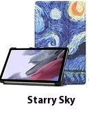 LenovoTab P12 plastic protective case in a decorative pattern, folded to show the integrated magnetic stand.