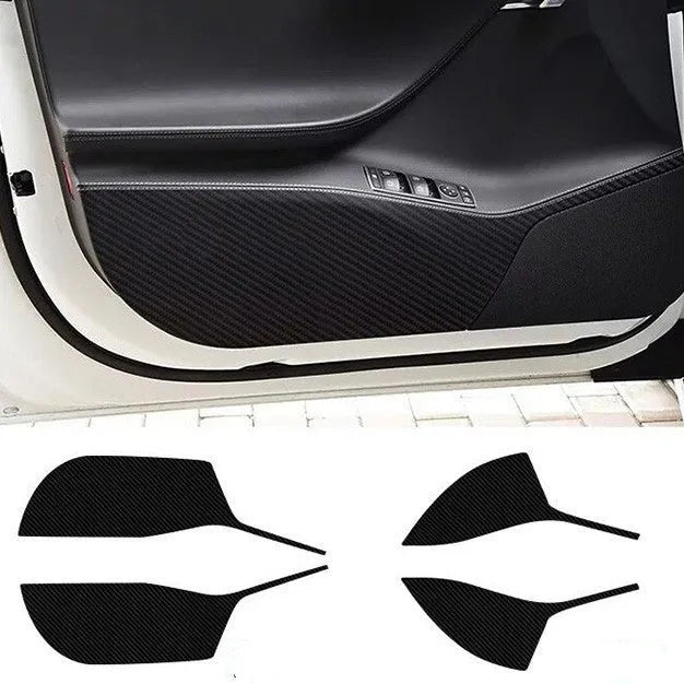 Carbon fibre protective film for Tesla Model S car door controls, 4-piece set