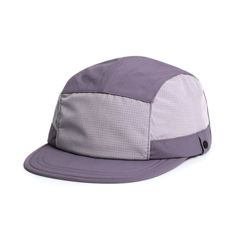 Polyester dome crown sun hat in multiple colours, sized M for 56-58cm head circumference.