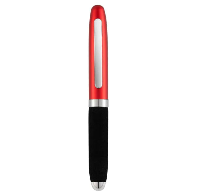 EVA metal cap mini ballpoint pen in silver with choice of seven refill colours.