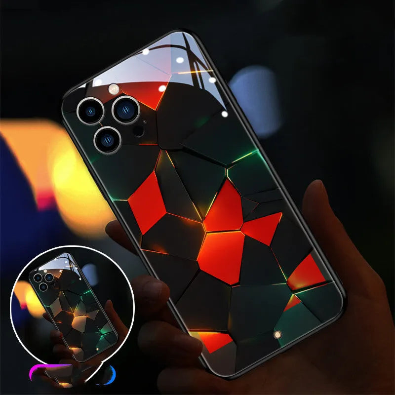 Xpress 14 tempered glass mobile phone case with incoming light effects for iPhone models