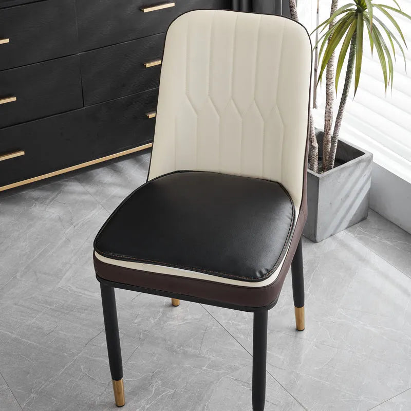 Leather horseshoe-shaped seat cushion in solid colour with non-slip design for chairs