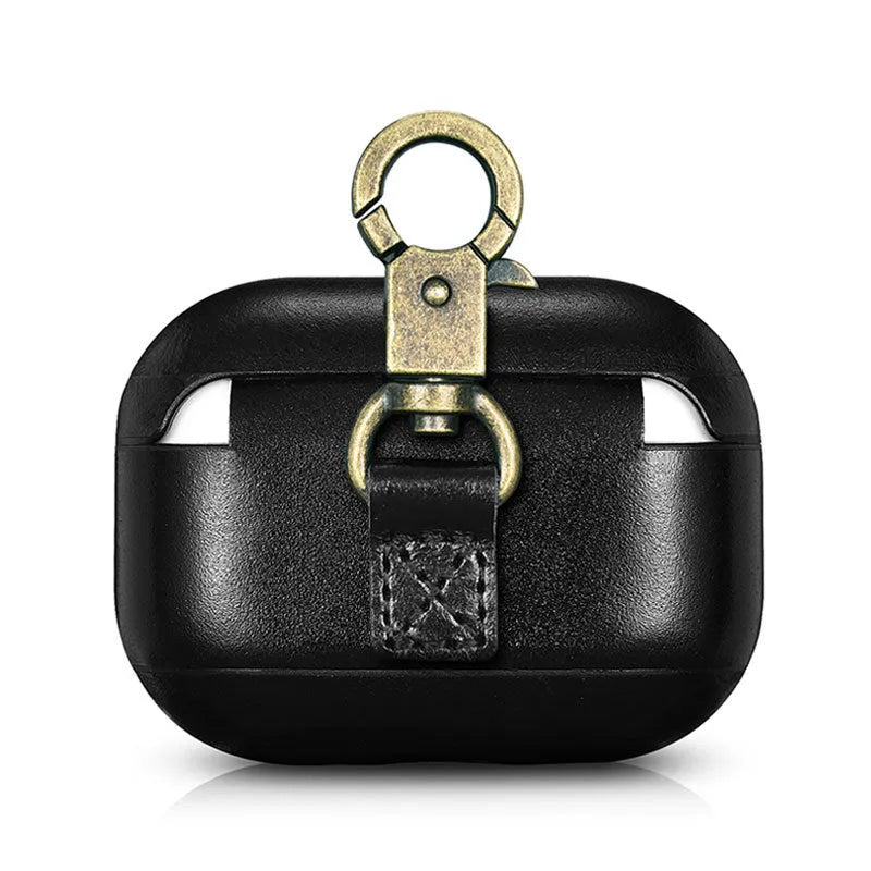 Brown flip-type protective case with ring buckle for AirPods Pro 3rd generation
