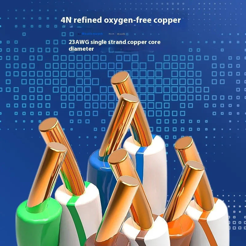 305-metre reel of blue Category 6 ethernet cable with oxygen-free copper cores for gigabit networking