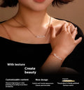 Stainless steel digital bracelet with diamond-set numbers in gold, rose gold, or steel colour.