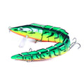 Multi-section soft plastic loach fishing lure measuring 23cm with integrated hook in JM029 colour pattern.