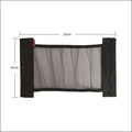 Elasticated polyester car boot storage net shown holding shopping bags, available in 20x35cm and 20x45cm sizes.