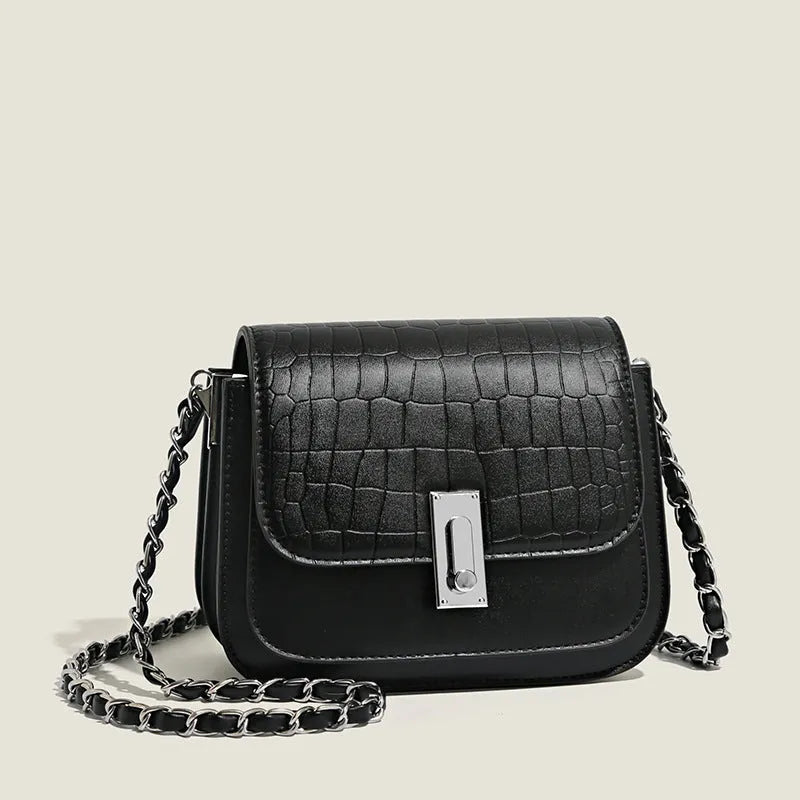 Soft PU leather women's shoulder bag with mobile phone compartment in black, white or green