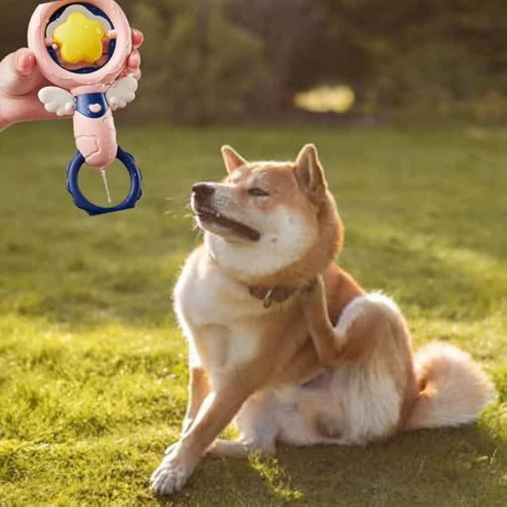 Pink durable dog chew toy with squeaker for large breeds, showing dental cleaning texture and anti-swallow ring design
