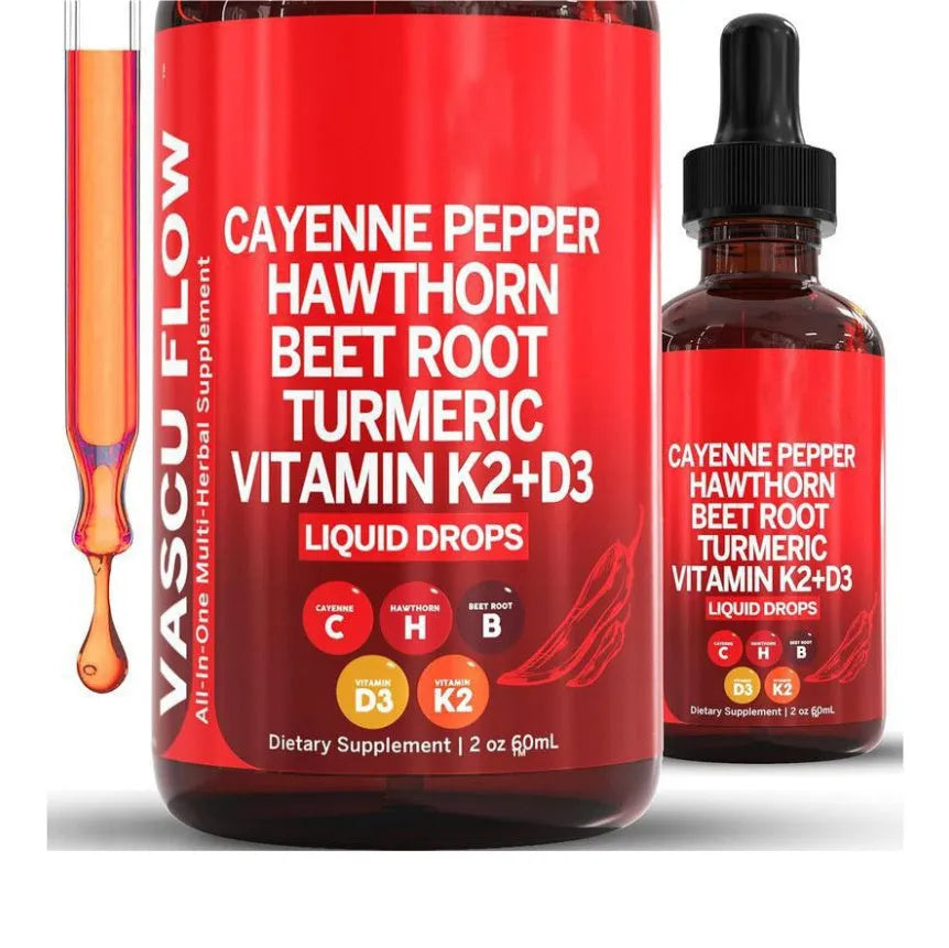 60ml dropper bottle of vitamin D3 K2 hawthorn fruit liquid supplement
