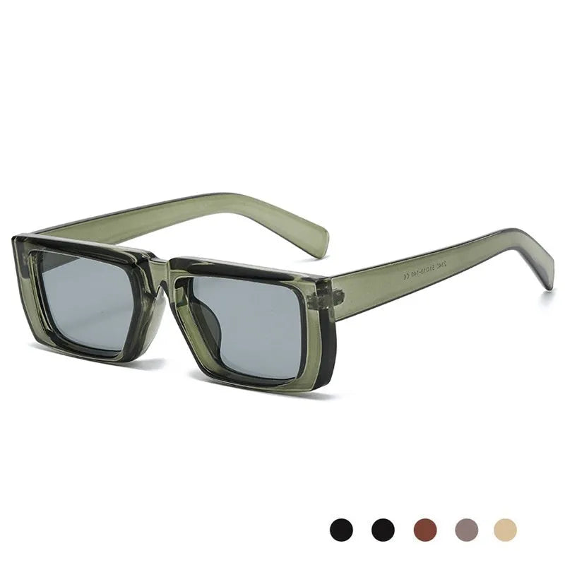 Y2K special-shaped sunglasses with UV400 protection in multiple frame and lens colour combinations