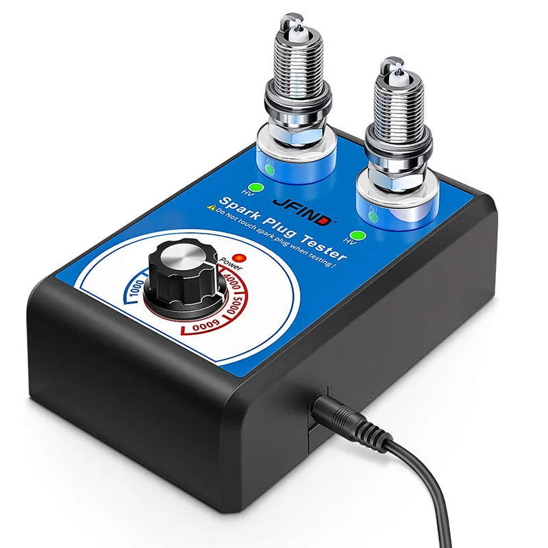 Car fault detector for spark plug testing in American and European standard formats