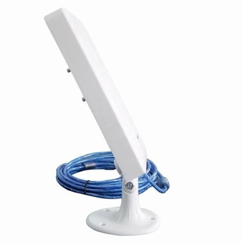 White USB wireless network card with high-power transmission for extended Wi-Fi coverage