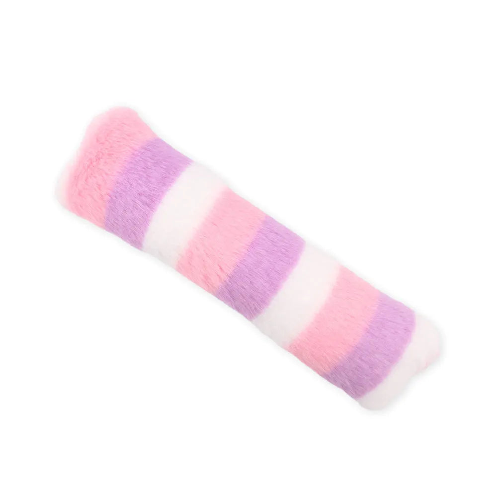 Soft plush interactive cat toy with crinkle sound and catnip filling for indoor play
