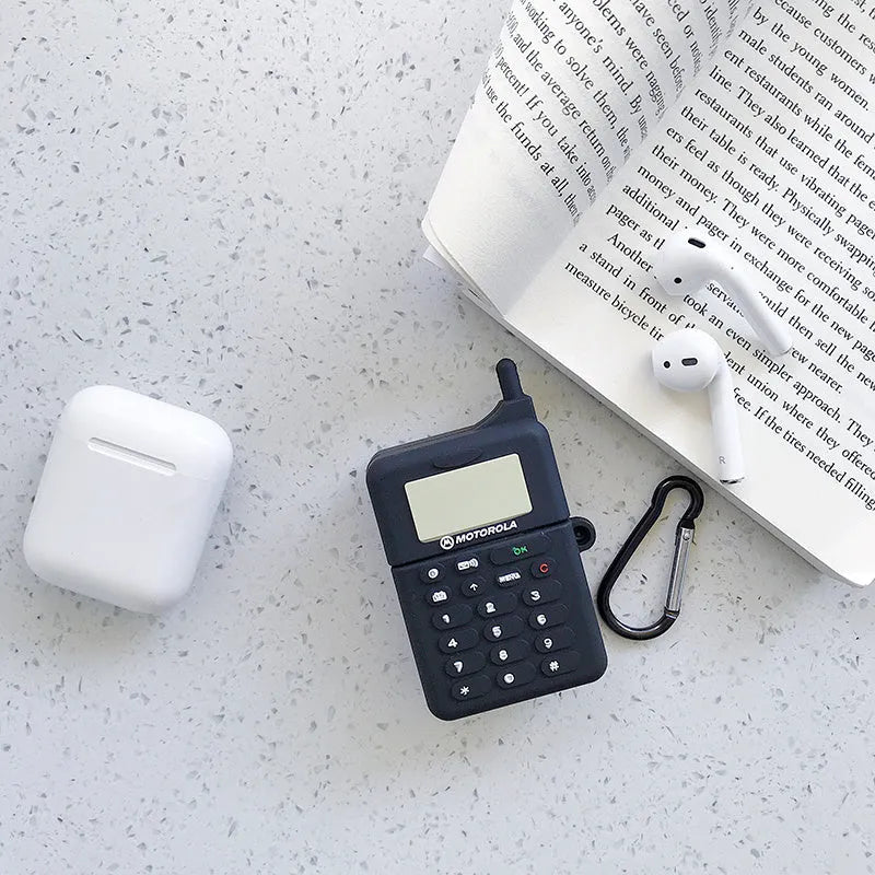 Silicone AirPods case cover with cartoon animal design in multiple colour options