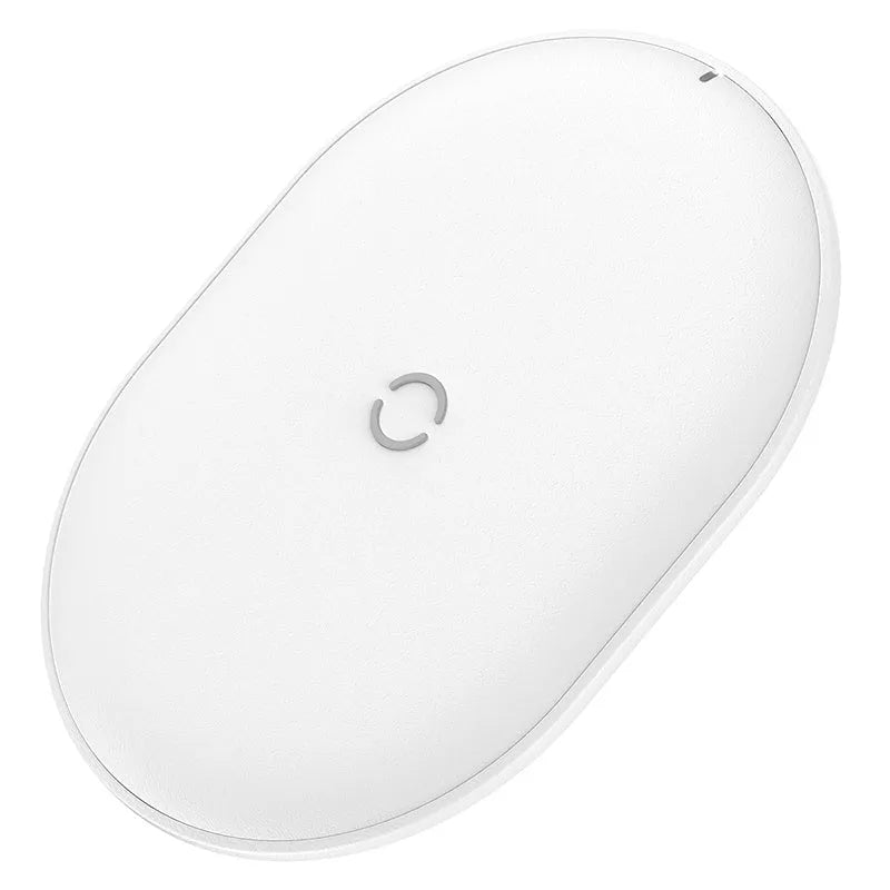 Baseus rough wireless charging pad in black or white with Type-C port and 15W power