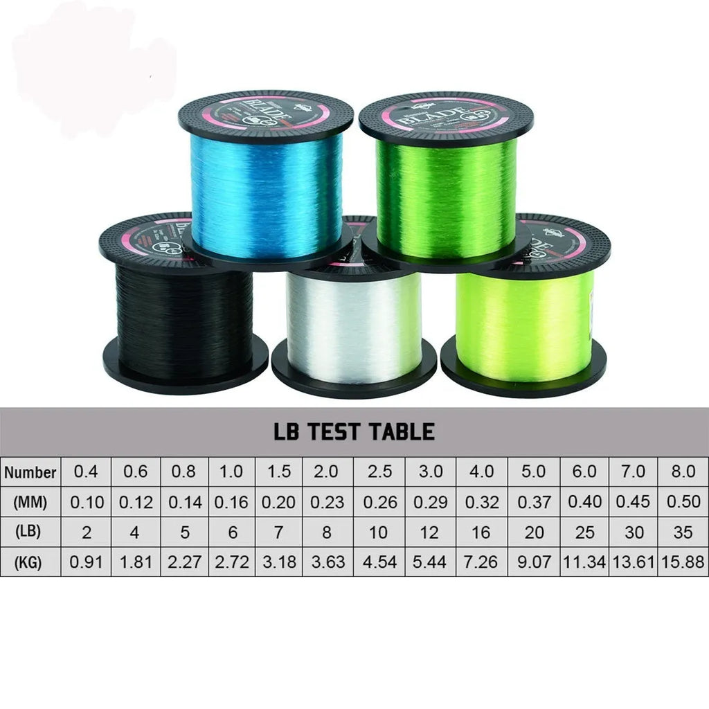 Seaknight 1000 metre spool of nylon fishing line in available colours and diameters.