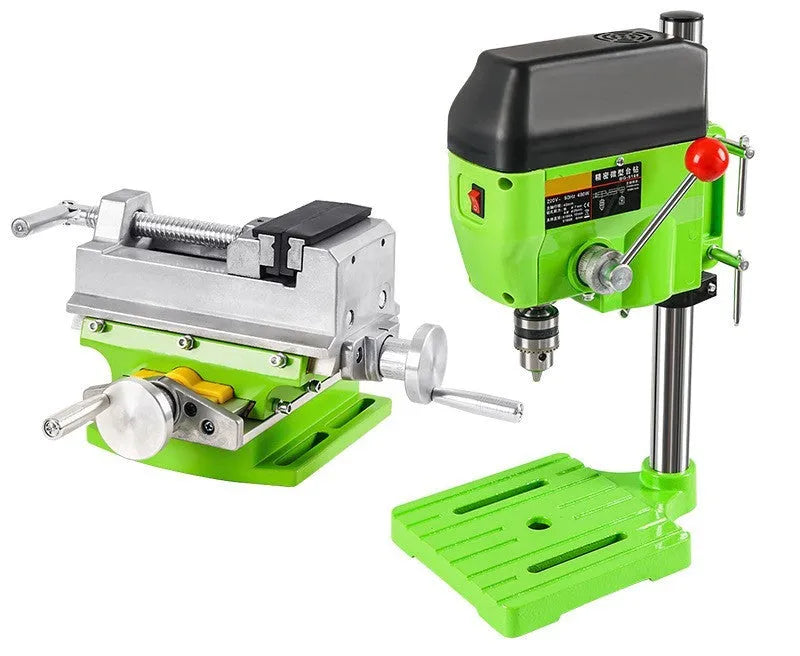 Benchtop drilling and milling machine with cross bench pliers and heavy duty bench pliers