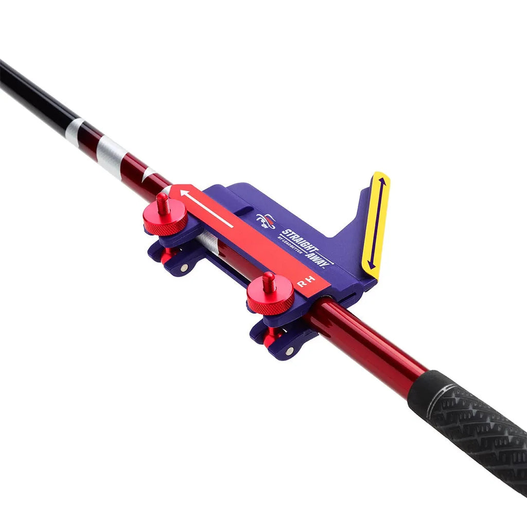 Golf swing plane simulator trainer with plastic construction shown from practice angle
