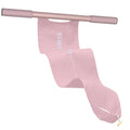 Grey and pink yoga multi-function stretching tool for shoulder, back, and hip exercises.