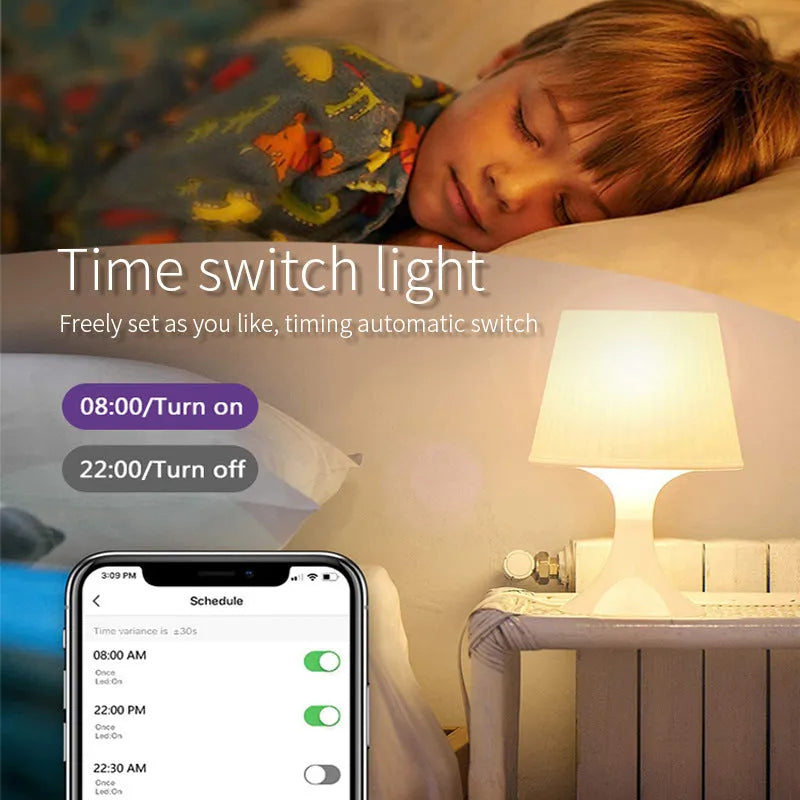Smart GU10 LED spotlight bulb with RGBCCT lighting and Wi-Fi connectivity for voice control
