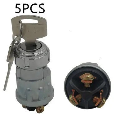 Pure copper automotive ignition lock with key for JK423 switch upgrades in trucks and forklifts