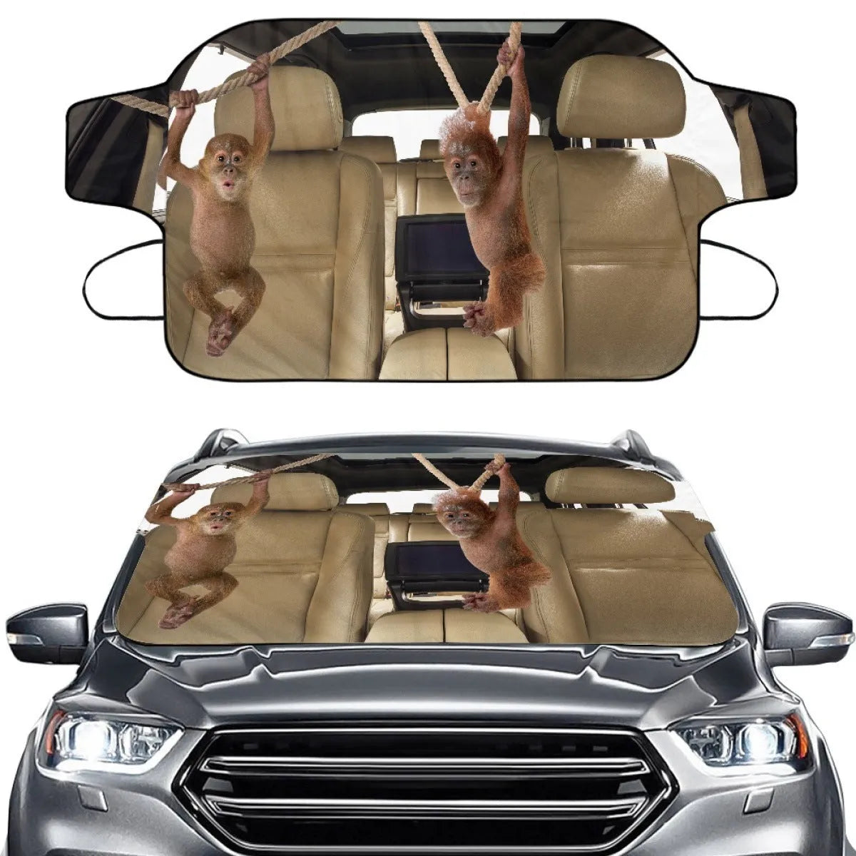 Car front snow protection cover with aluminium foil construction measuring 130 by 70 centimetres