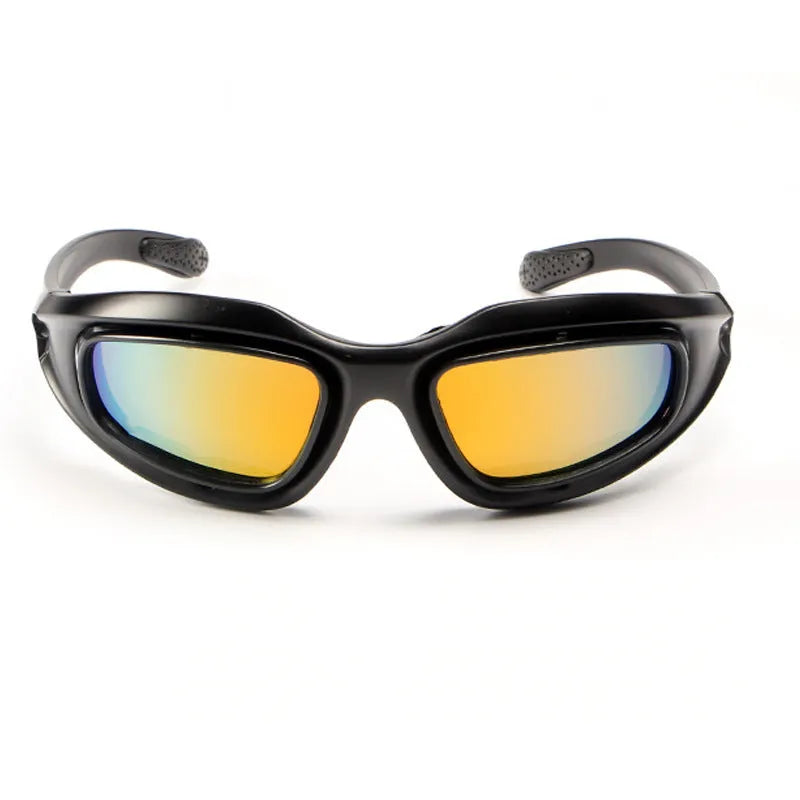 Tactical polarized sunglasses with full rim frame design for outdoor cycling and sports