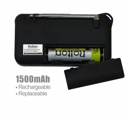 Golden Rolton W405 portable FM radio and MP3 speaker with LED display and carry strap
