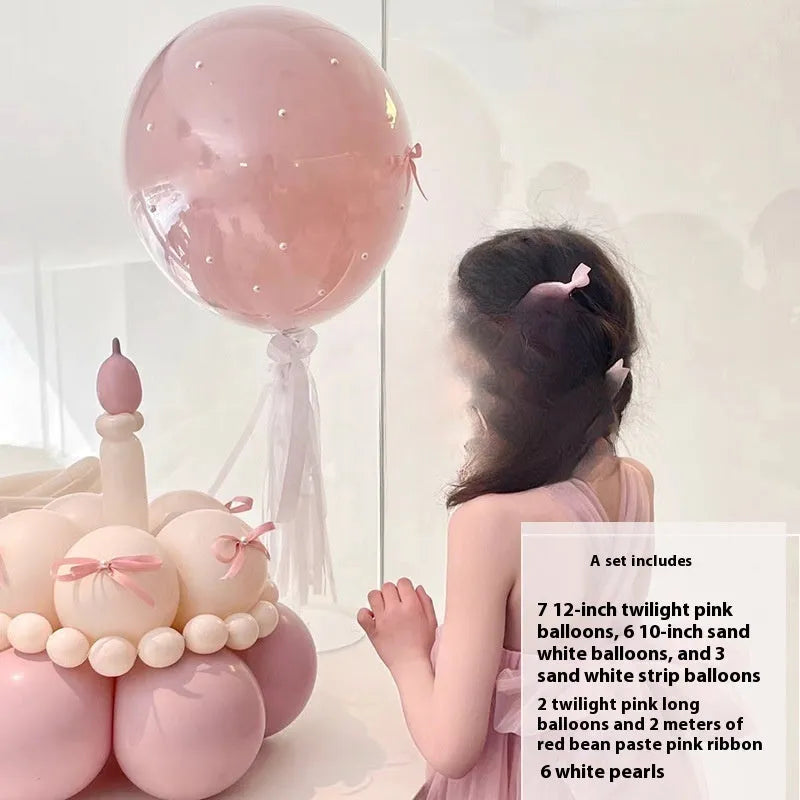 DIY balloon bouquet cake decorating kit with balloon set for handmade party centrepieces