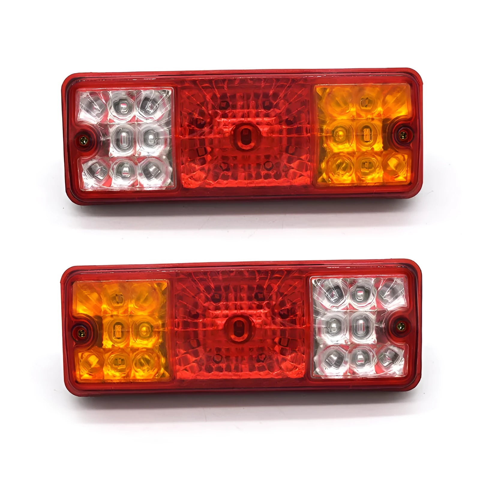 Black semi-closed taillight for electric tricycle, 200mm by 70mm