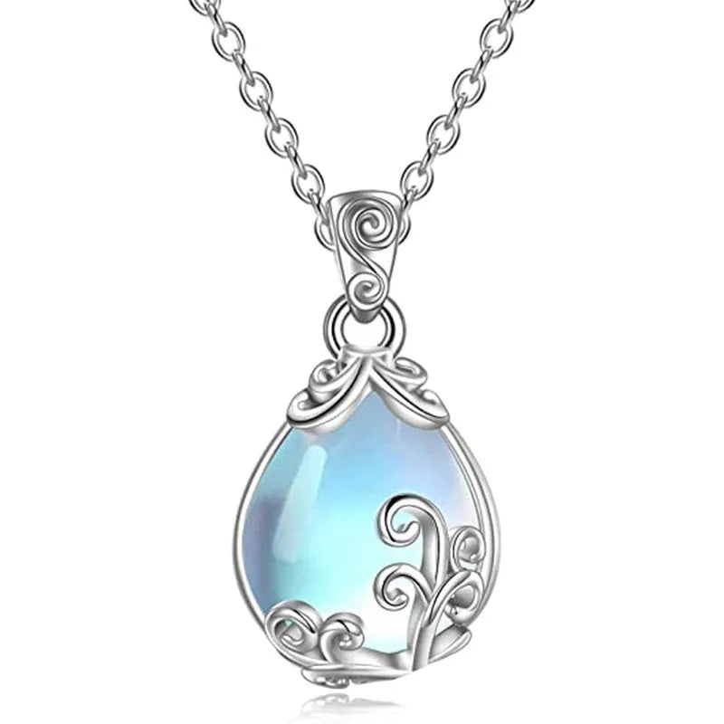Copper vintage pattern vine necklace with heart shape pendant and O-ring chain for women