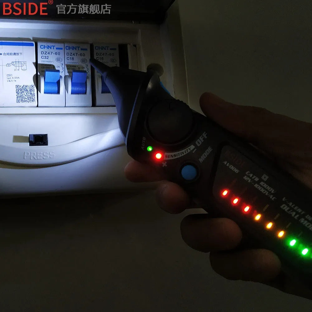 Smart sensor test pencil with round head for high voltage electrical testing