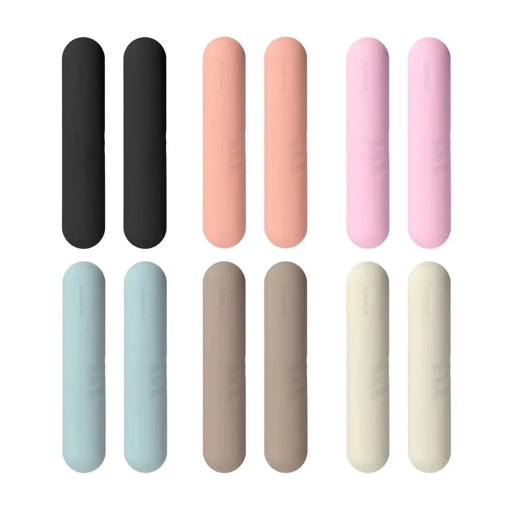 Silicone edging hand-drawn yoga dumbbell stick fitness equipment in various colours and weights