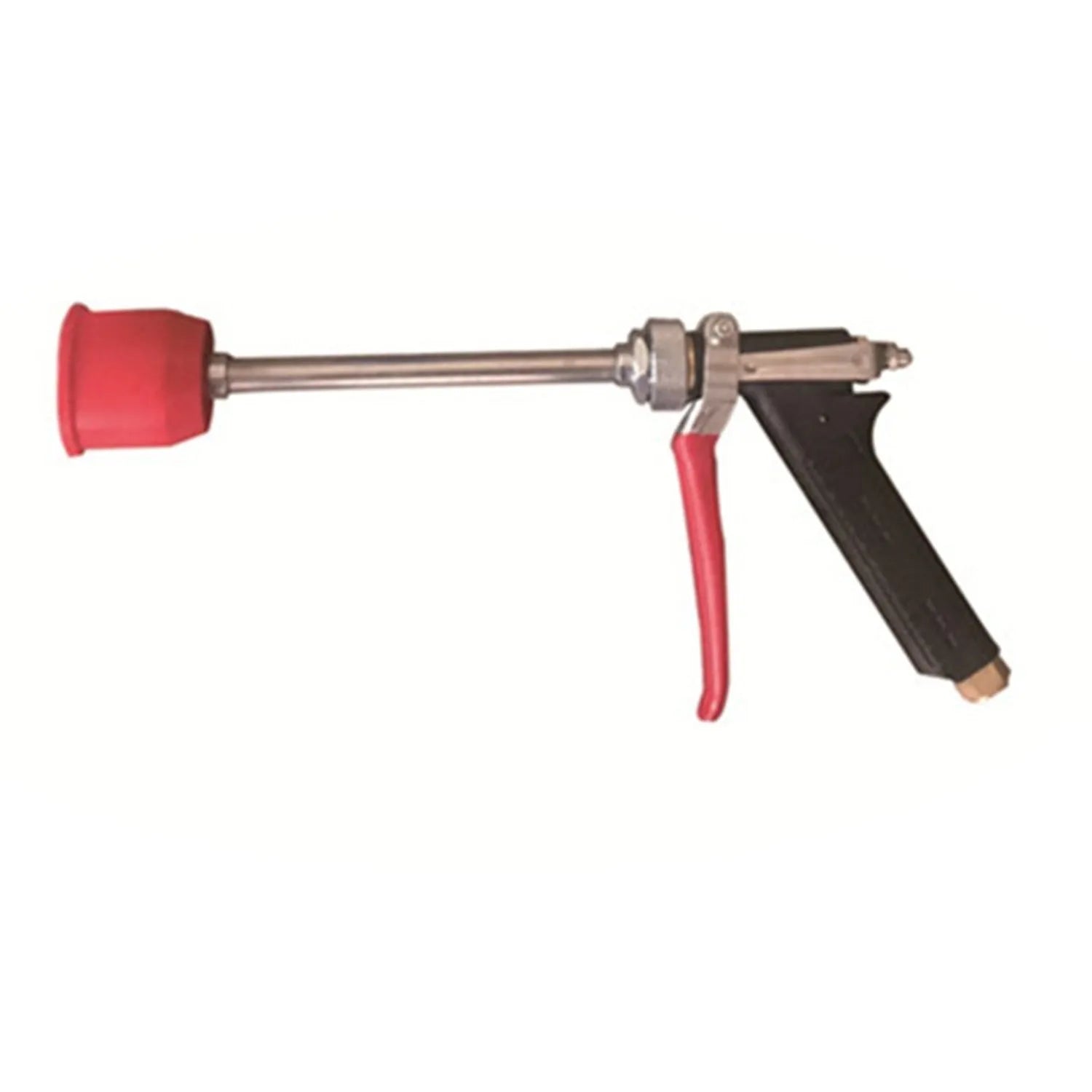 Adjustable high-pressure agricultural spray gun with submachine gun design and plastic construction