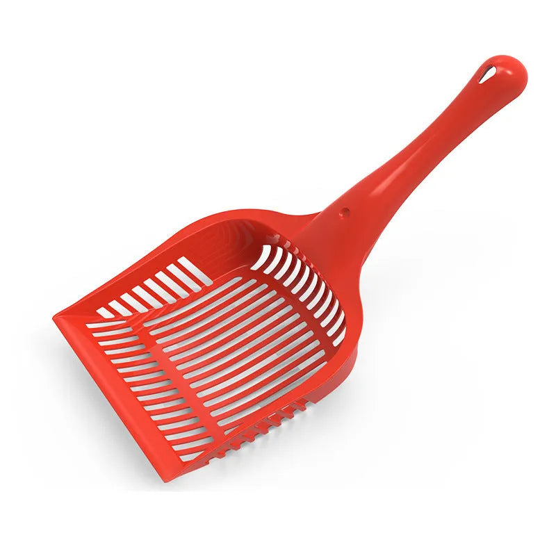 Plastic cat litter scoop in red, yellow or blue colour for toilet cleaning