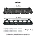 ABS plastic wall-mounted fishing rod holder with choice of horizontal or upright mounting styles