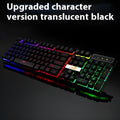 Gaming keyboard USB cable with glowing LED lighting effects in white and black colour options